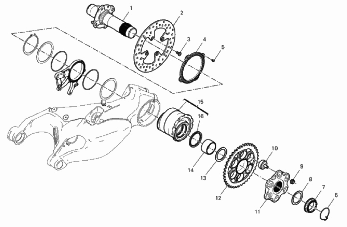 REAR WHEEL SPINDLE 