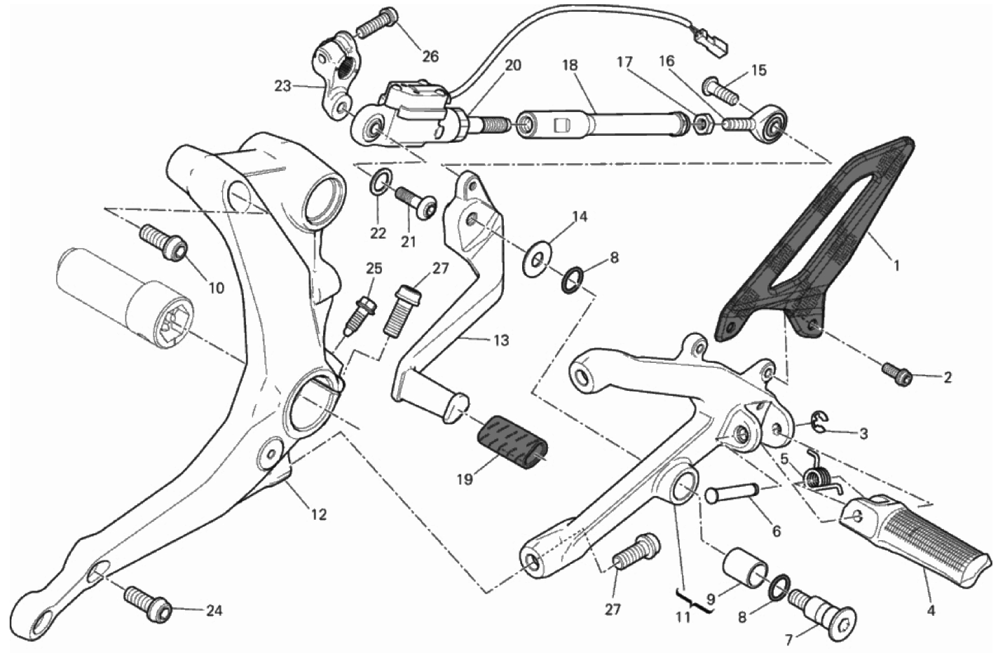 FOOTRESTS, LEFT 