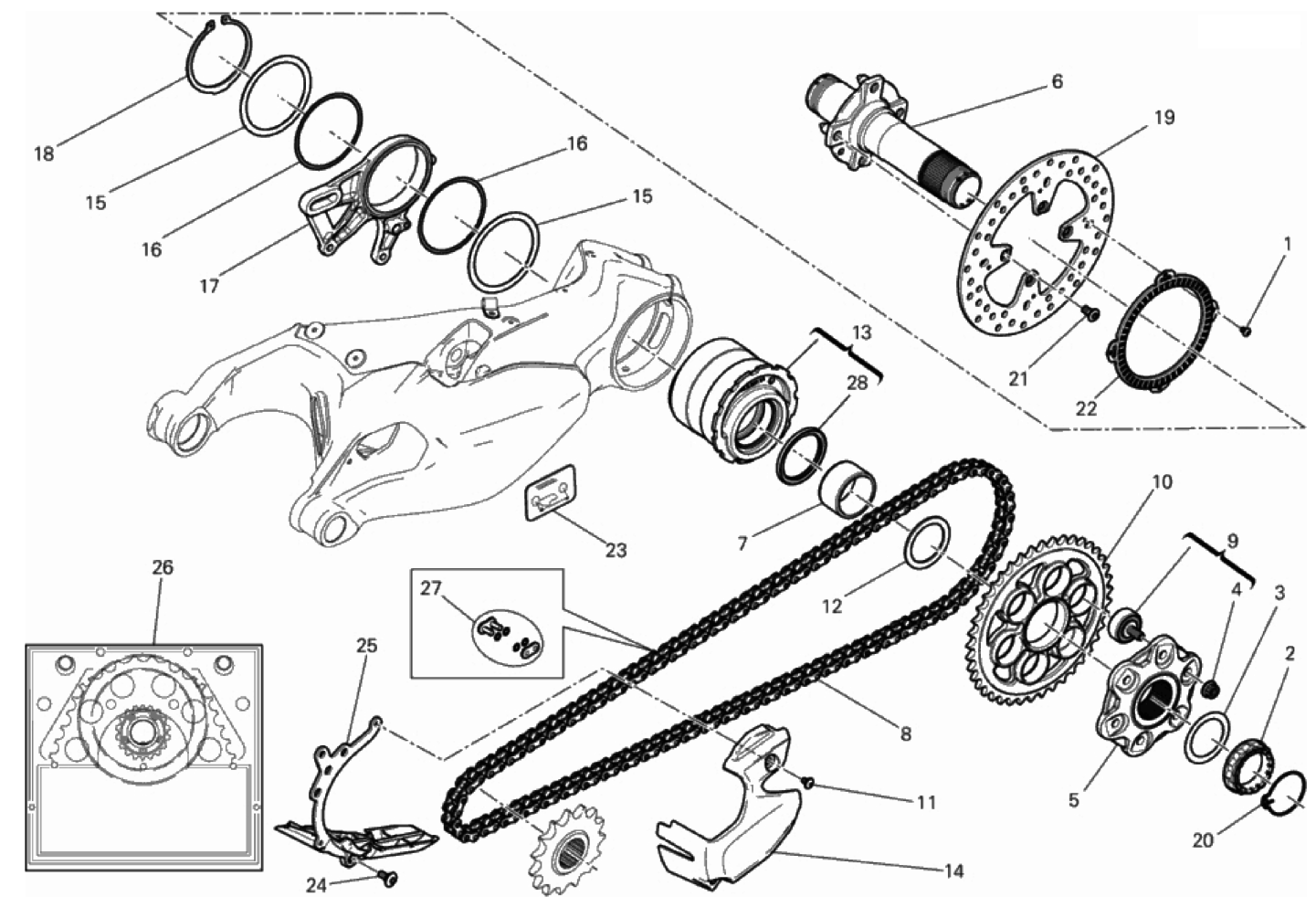 REAR WHEEL SPINDLE 