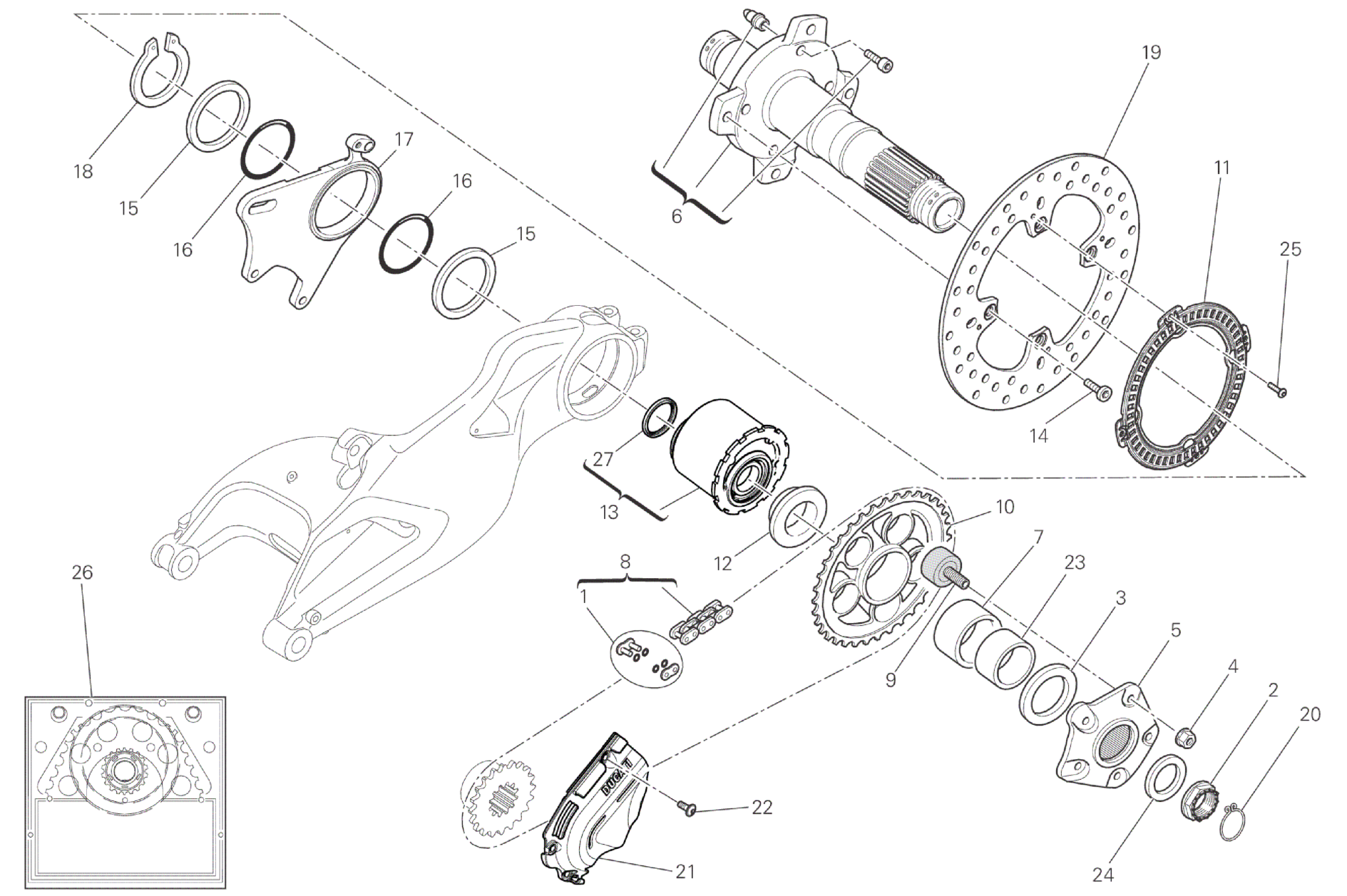 HUB REAR WHEEL