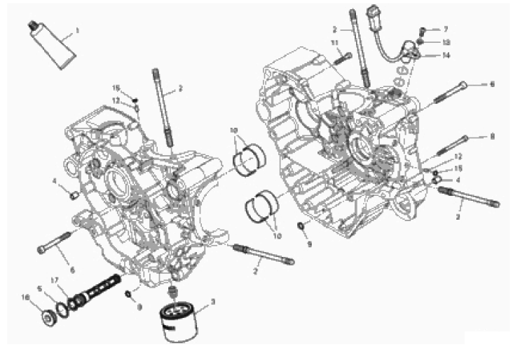 HALF-CRANKCASES PAIR 