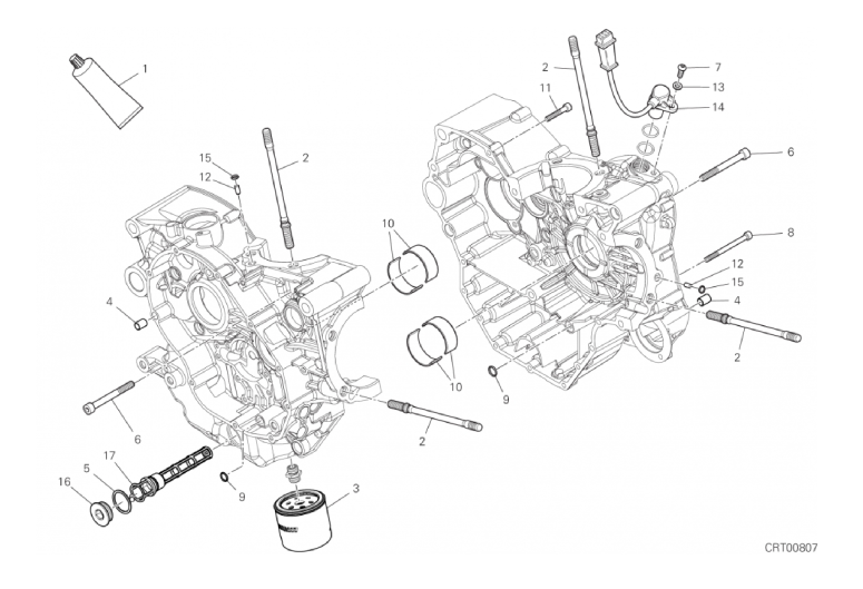 10A HALF-CRANKCASES PAIR (16/18)
