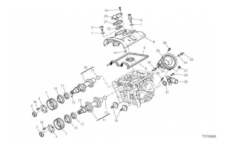 13A VERTICAL CYLINDER HEAD - TIMING (17/18)
