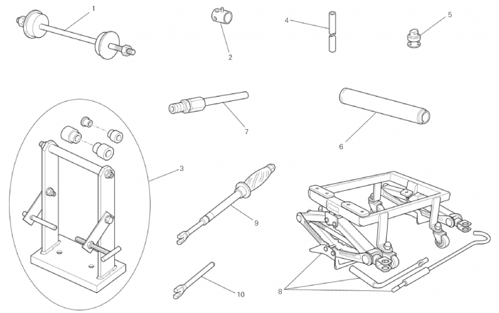 WORKSHOP SERVICE TOOLS (FRAME) 