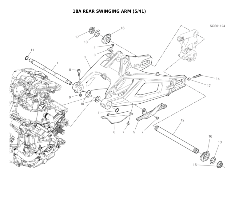 18A REAR SWINGING ARM (5/41)