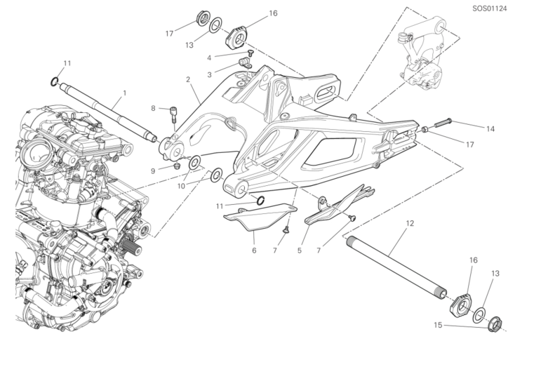 18A REAR SWINGING ARM (5/40)