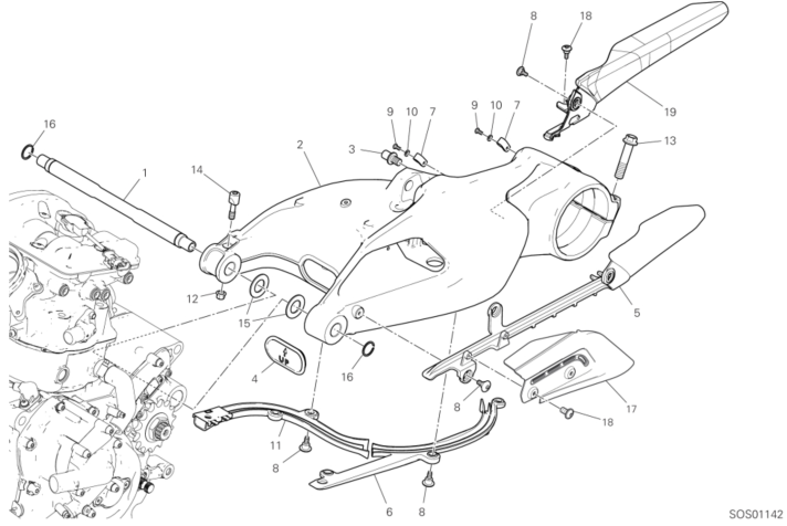 18A REAR SWINGING ARM (6/43)