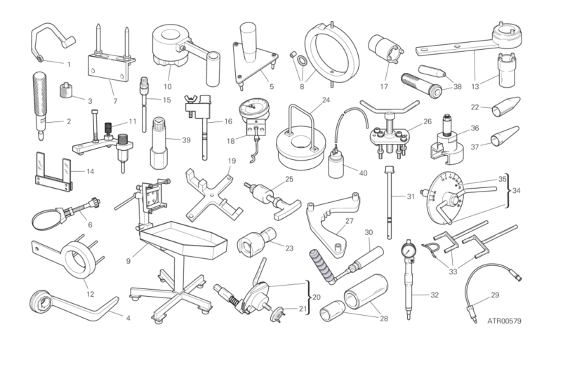 01A WORKSHOP SERVICE TOOLS, ENGINE (1/3)