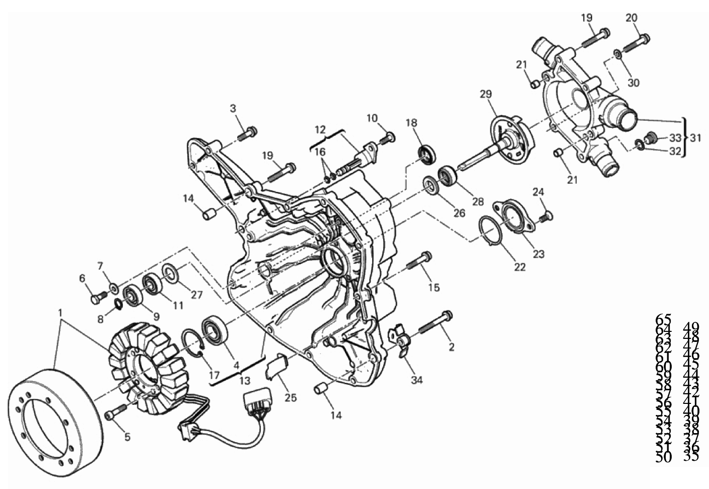 HALF-CRANKCASES PAIR