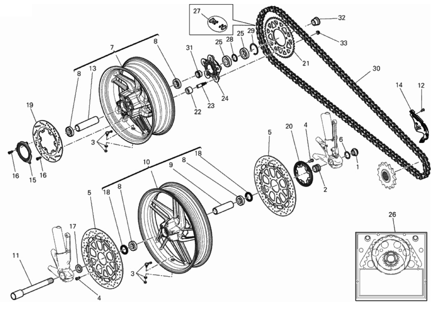FRONT & REAR WHEEL
