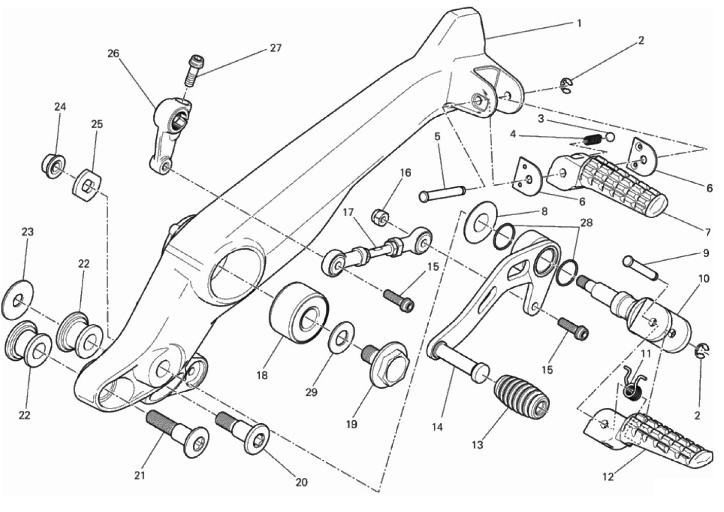 FOOTRESTS, LEFT
