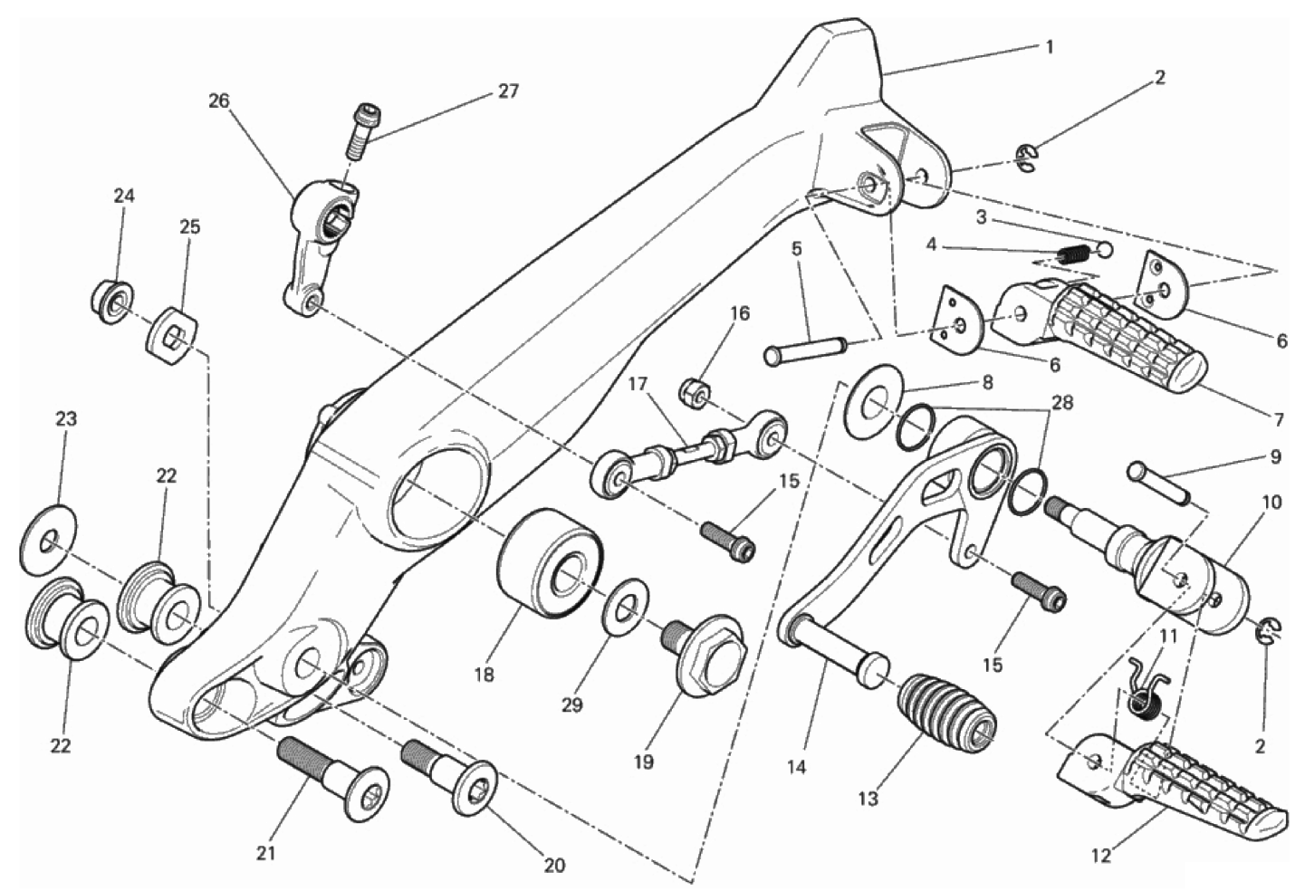 FOOTRESTS, LEFT