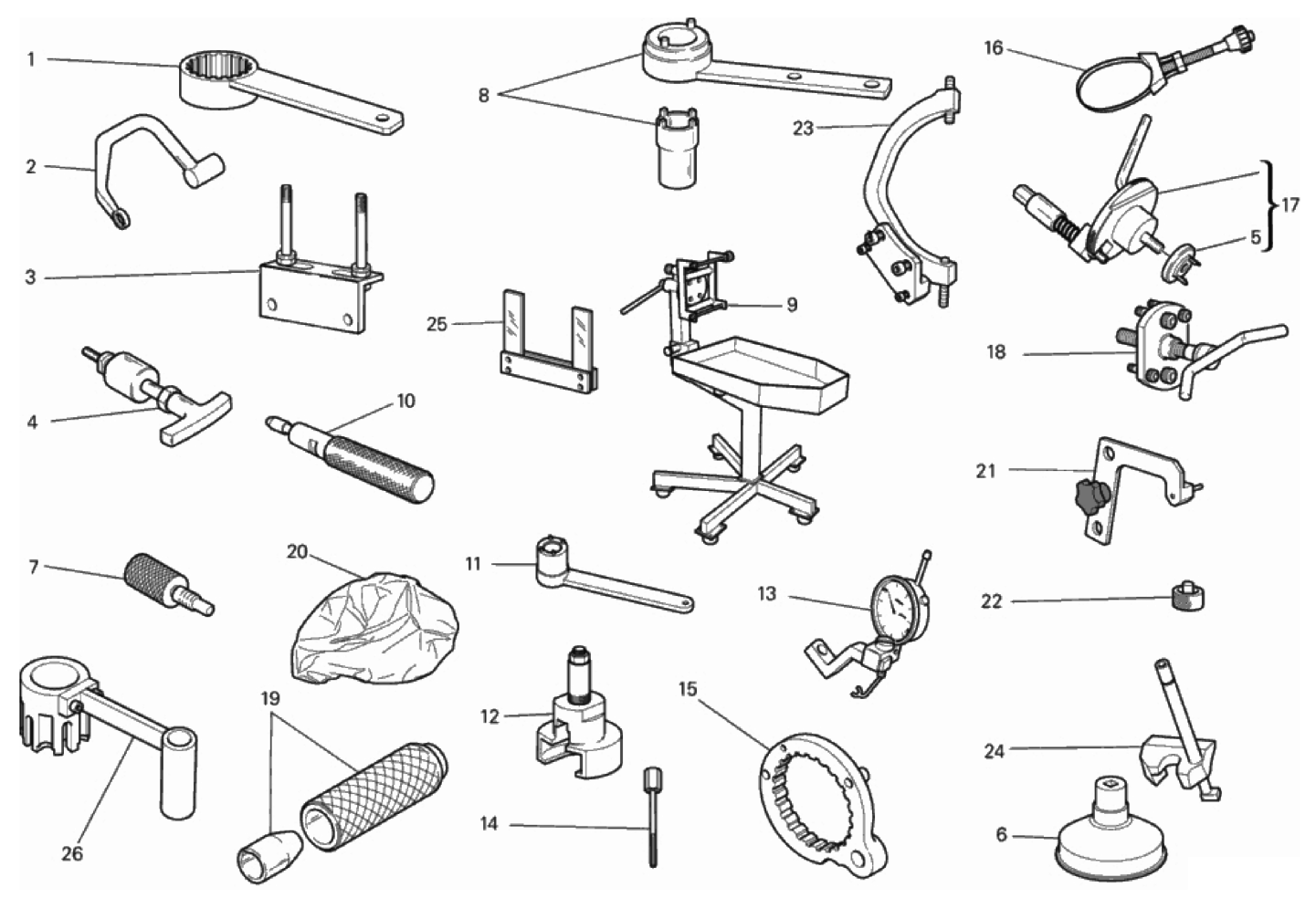 WORKSHOP SERVICE TOOLS, ENGINE