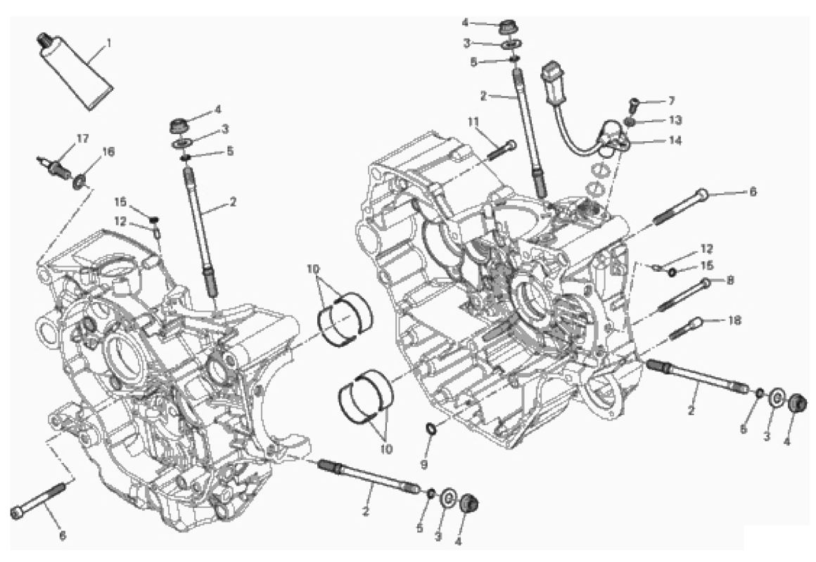 HALF-CRANKCASES PAIR 