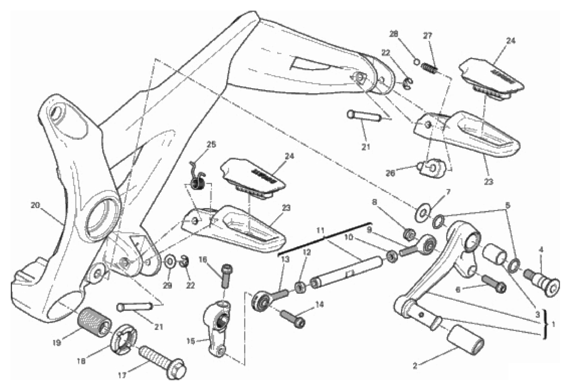 FOOTRESTS, LEFT 
