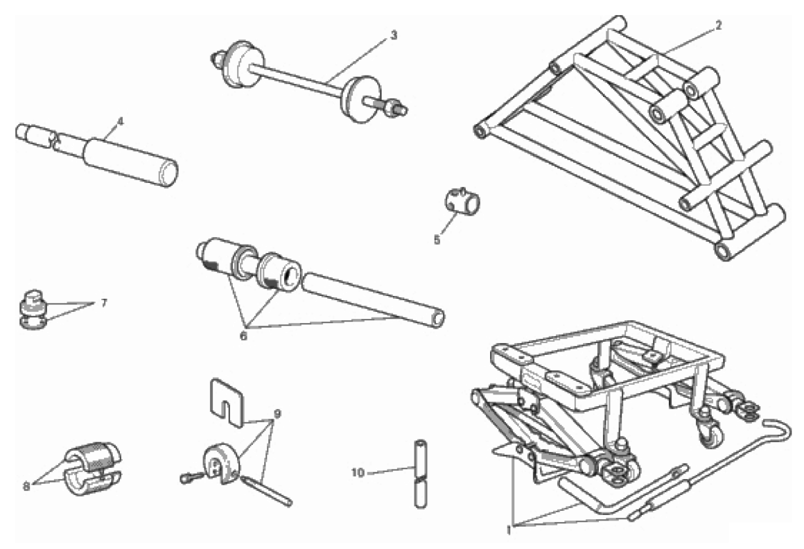 WORKSHOP SERVICE TOOLS, FRAME 