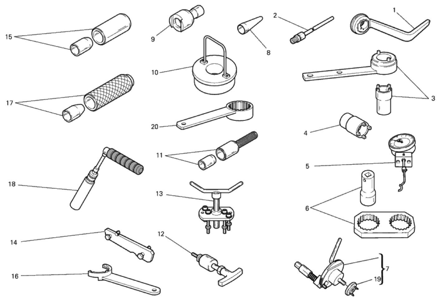 WORKSHOP SERVICE TOOLS, ENGINE