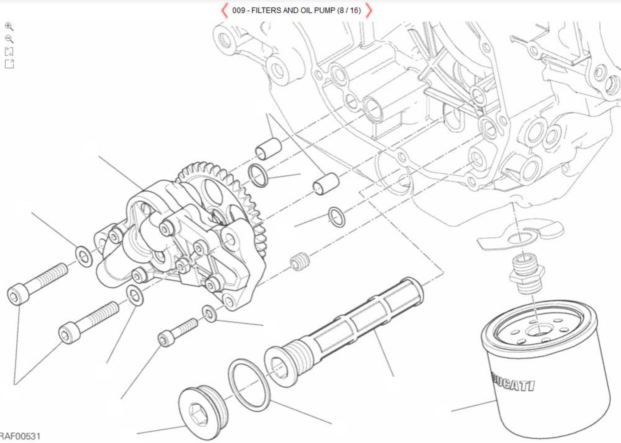 Filters and oil pump