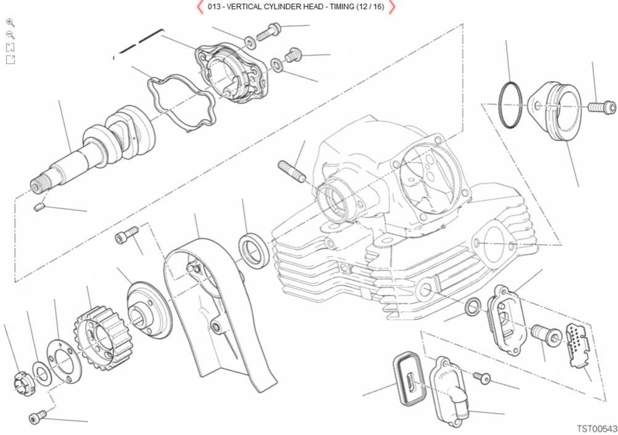 Vertical cylinder head