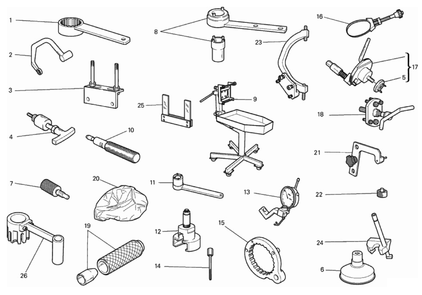 WORKSHOP SERVICE TOOLS, ENGINE
