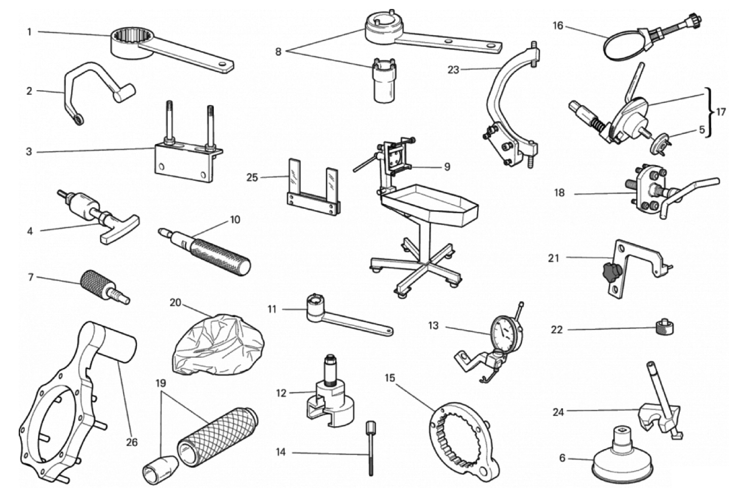 WORKSHOP SERVICE TOOLS, ENGINE