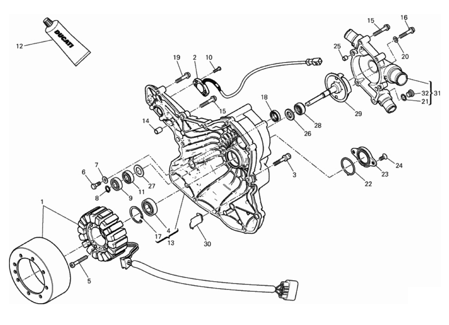 WATER PUMP-ALTR-SIDE CRNKCSE COVER