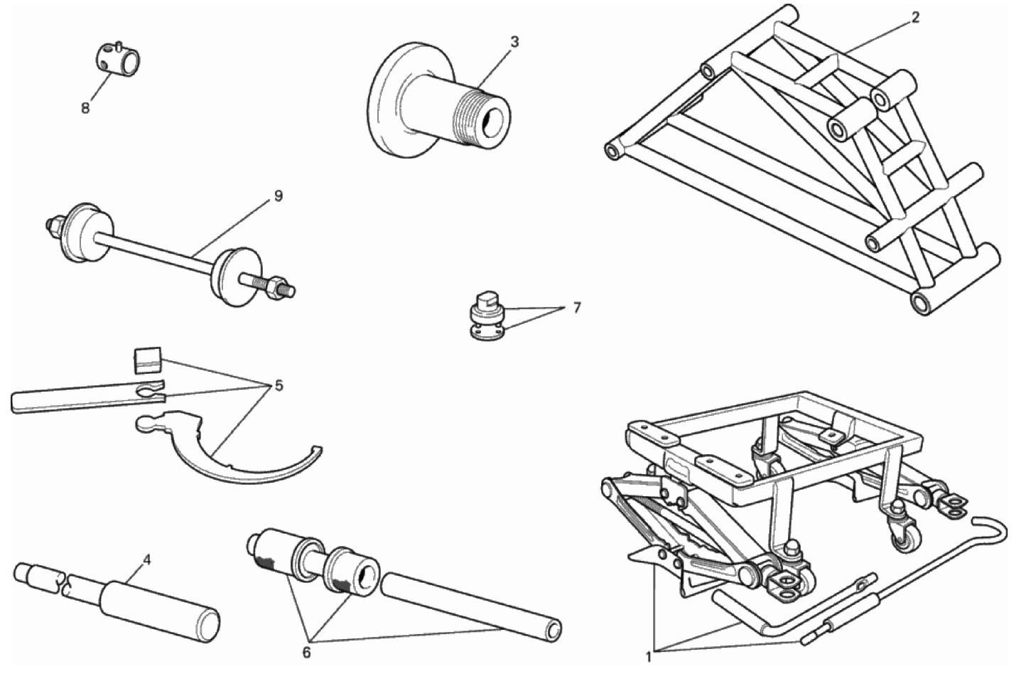 WORKSHOP SERVICE TOOLS, FRAME