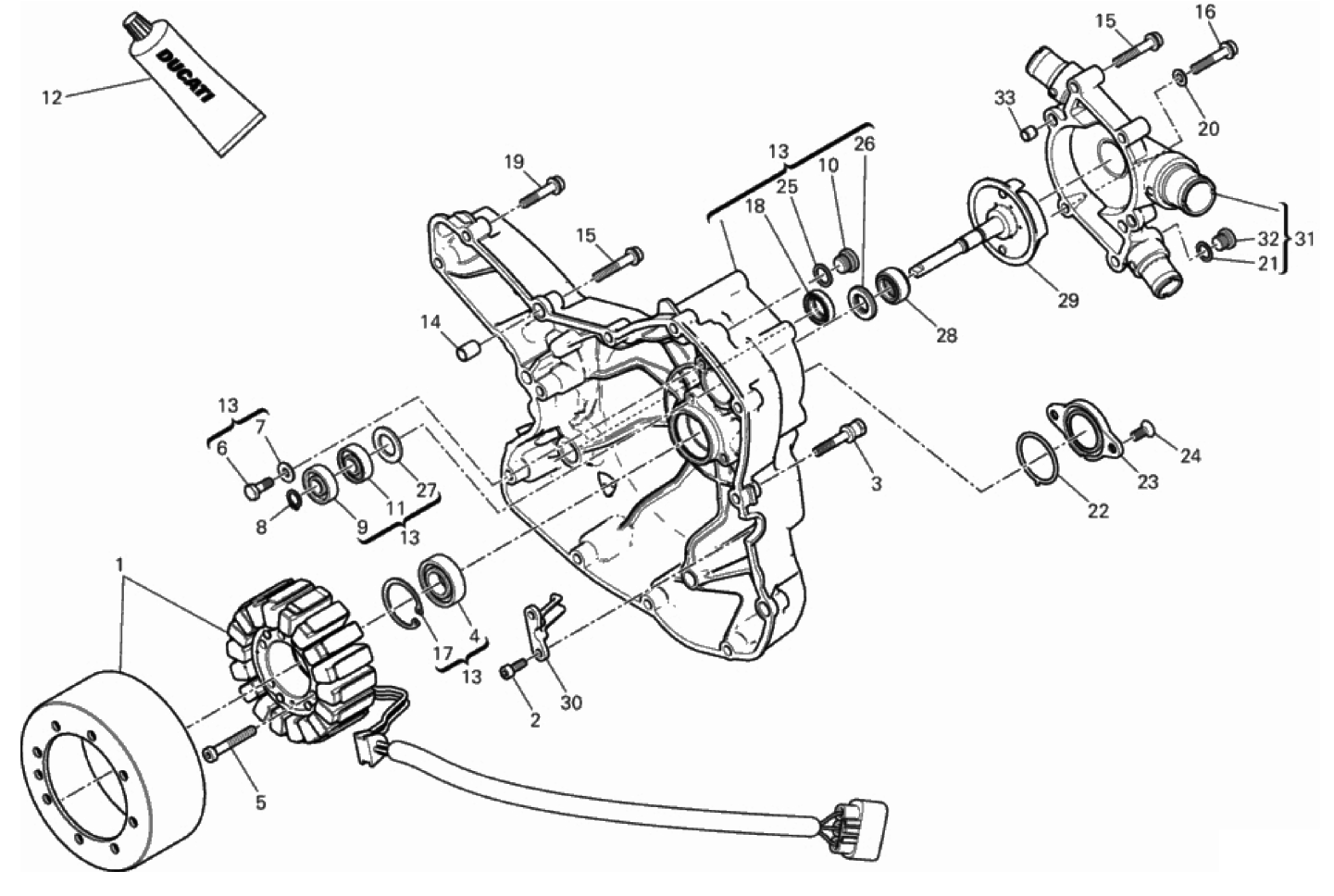 WATER PUMP-ALTR-SIDE C