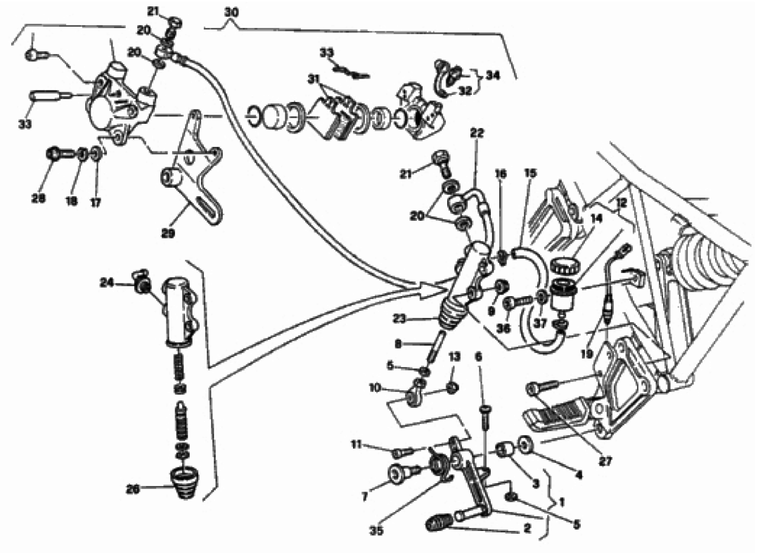 REAR BRAKE SYSTEM M 002306-016055