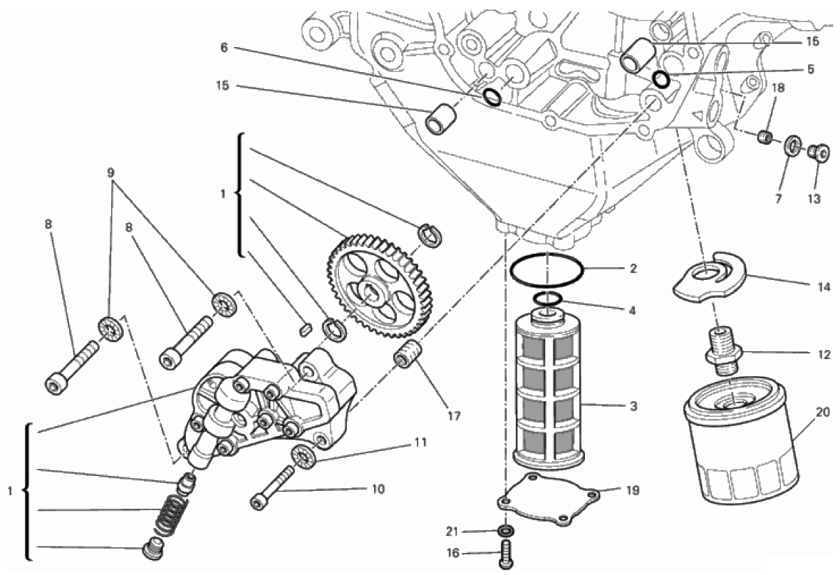 FILTERS AND OIL PUMP 