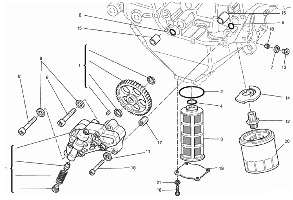 FILTERS AND OIL PUMP 