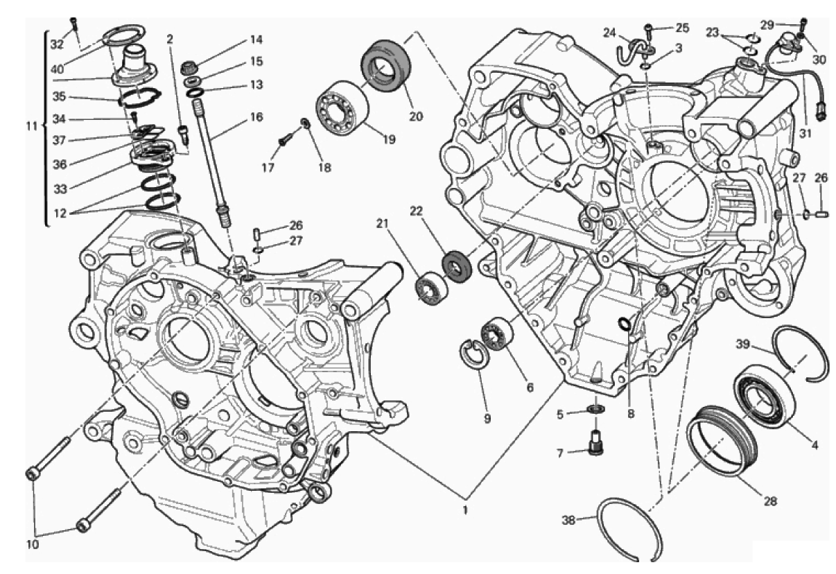 HALF-CRANKCASES PAIR 