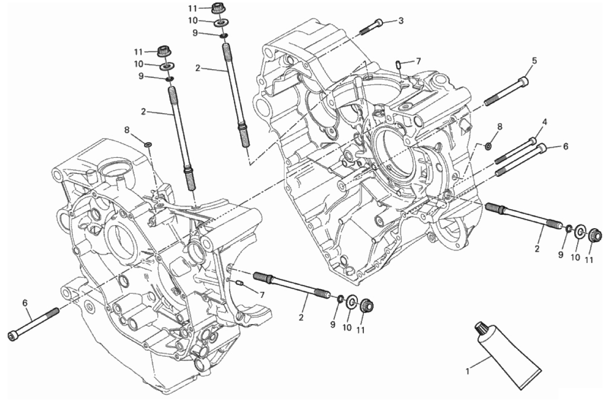 HALF-CRANKCASES PAIR 