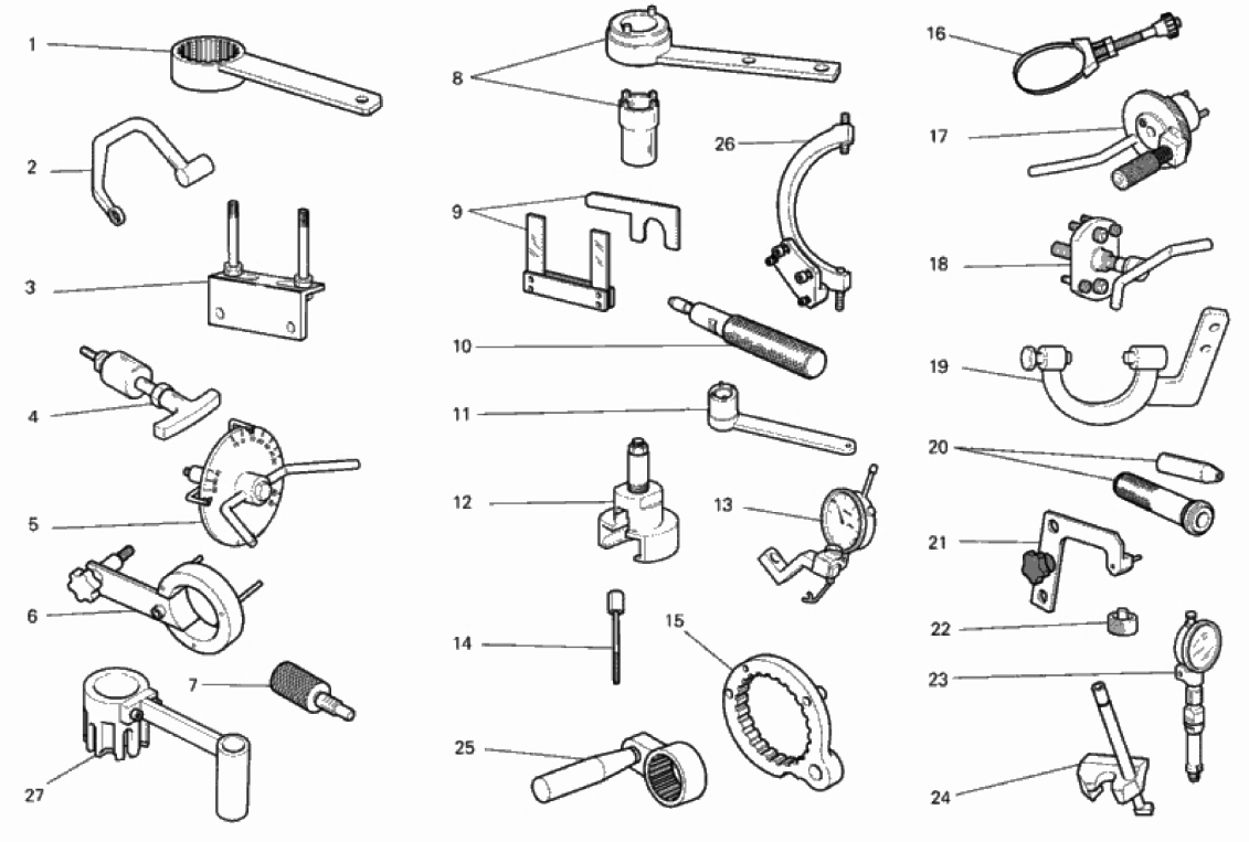 WORKSHOP SERVICE TOOLS, ENGINE 