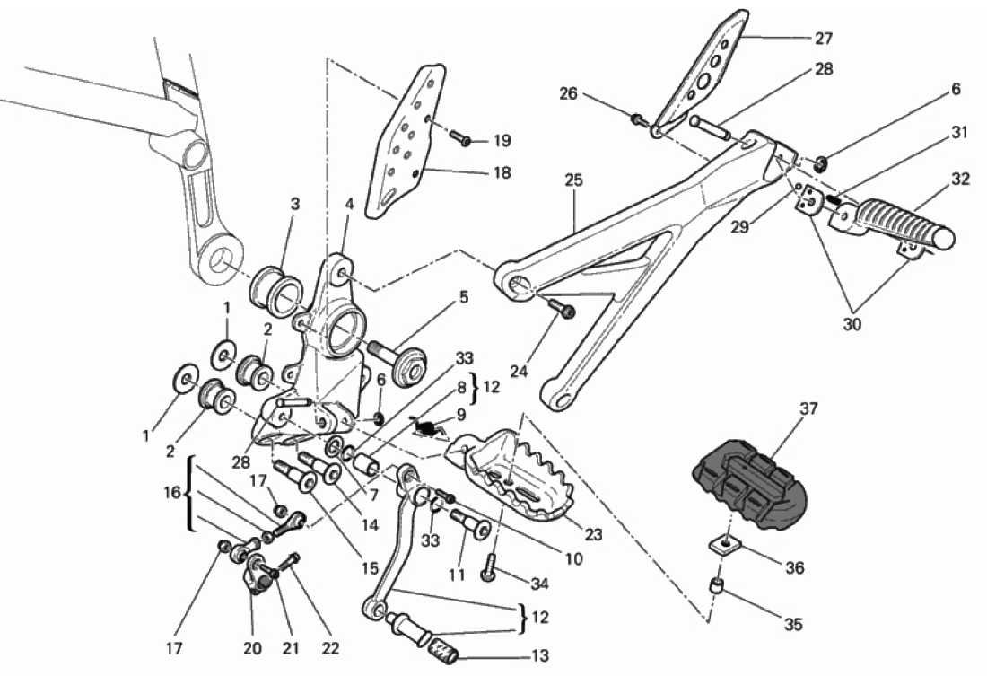 FOOTRESTS, LEFT 