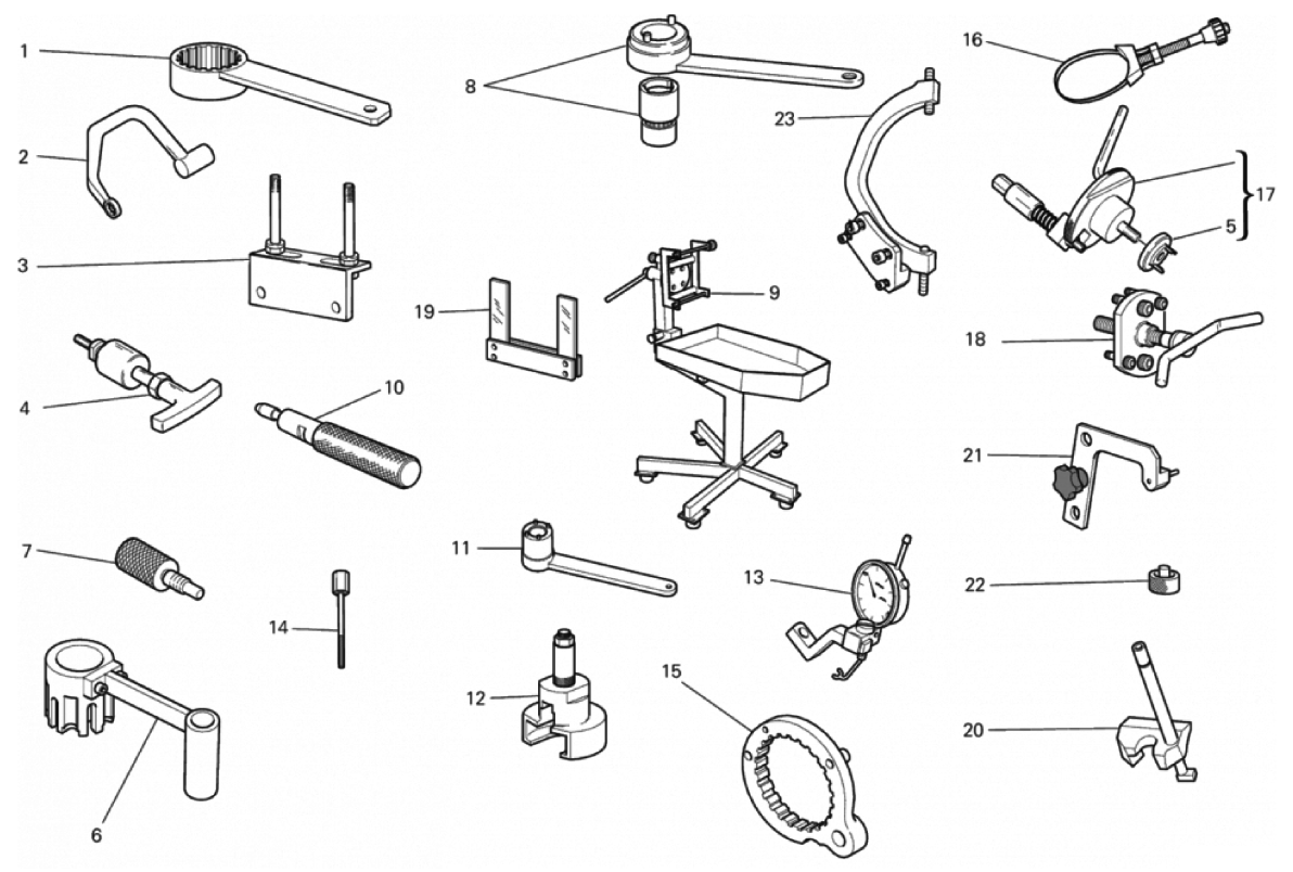 WORKSHOP SERVICE TOOLS, ENGINE 