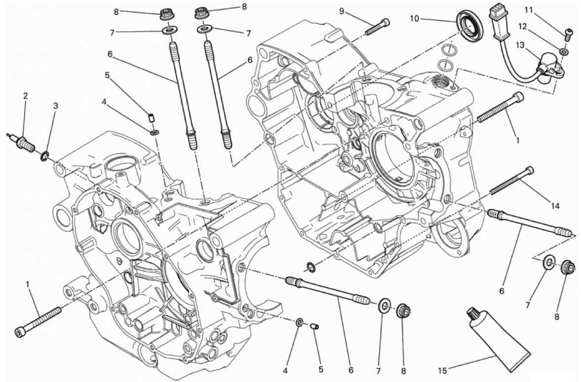 HALF-CRANKCASES PAIR 