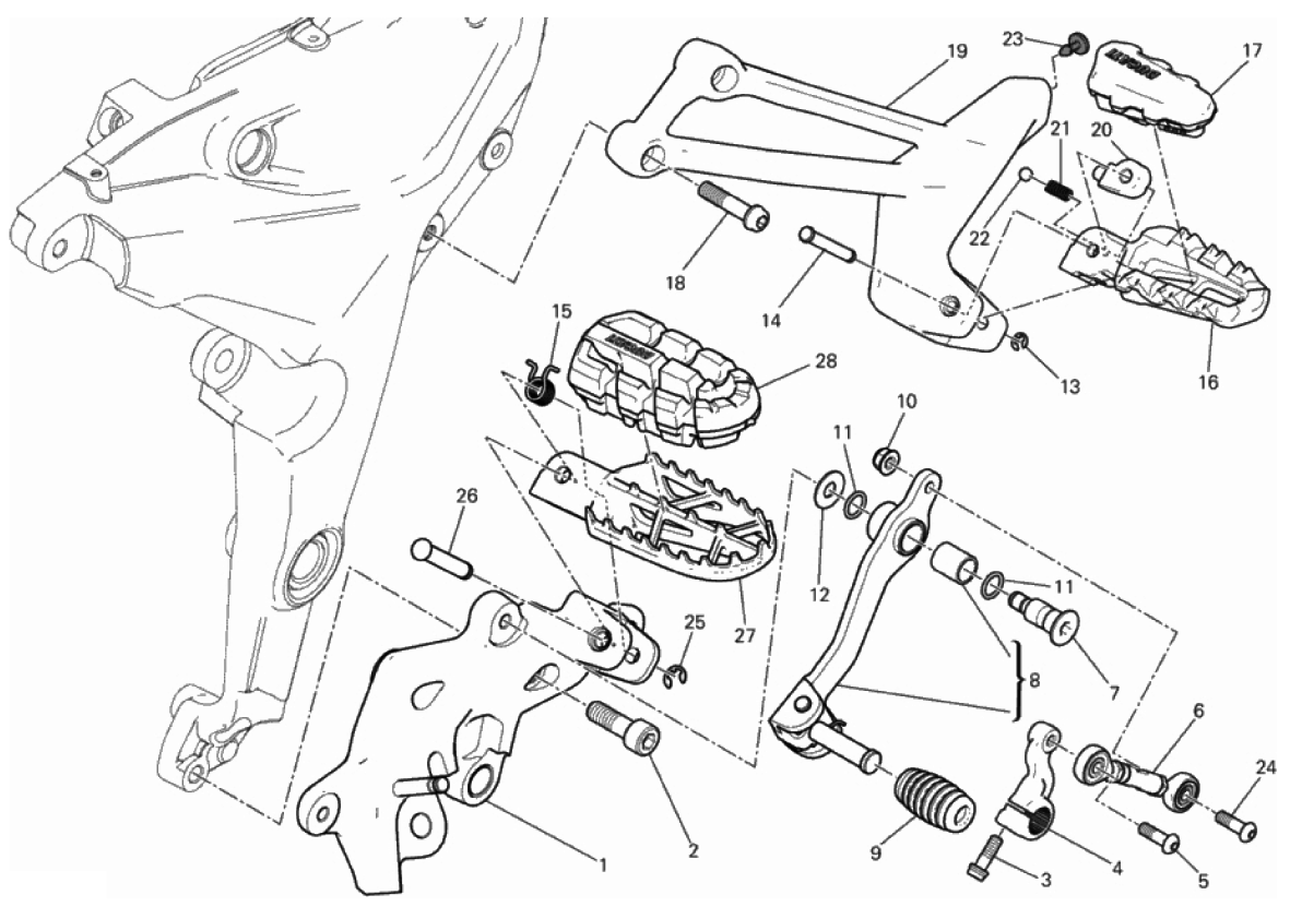 FOOTRESTS, LEFT 
