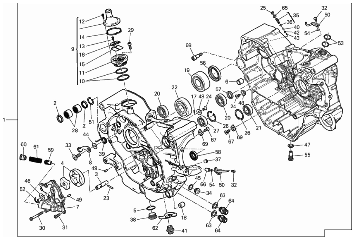HALF-CRANKCASES PAIR 
