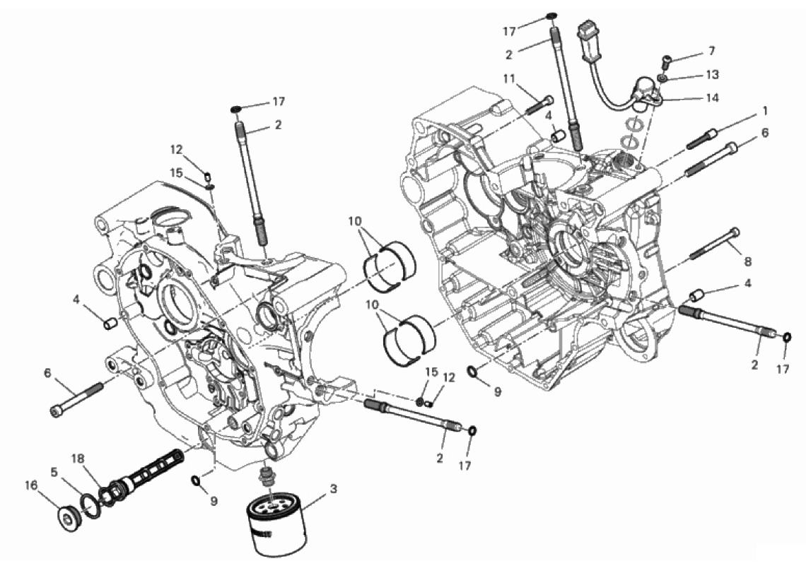 HALF-CRANKCASES PAIR 
