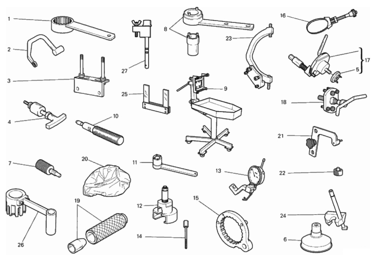 WORKSHOP SERVICE TOOLS, ENGINE 