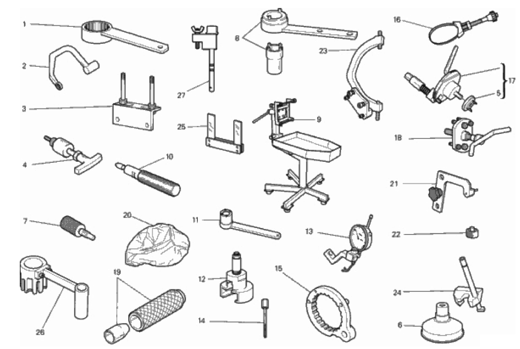 WORKSHOP SERVICE TOOLS, ENGINE 
