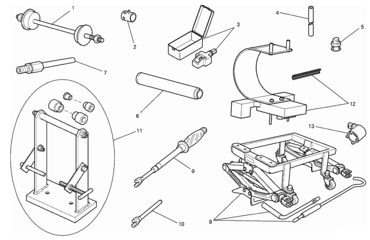 WORKSHOP SERVICE TOOLS, FRAME 