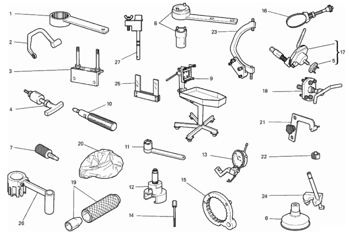 WORKSHOP SERVICE TOOLS, ENGINE