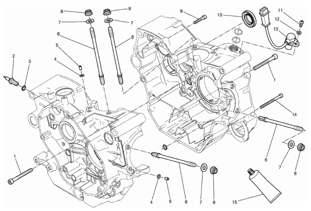 HALF-CRANKCASES PAIR