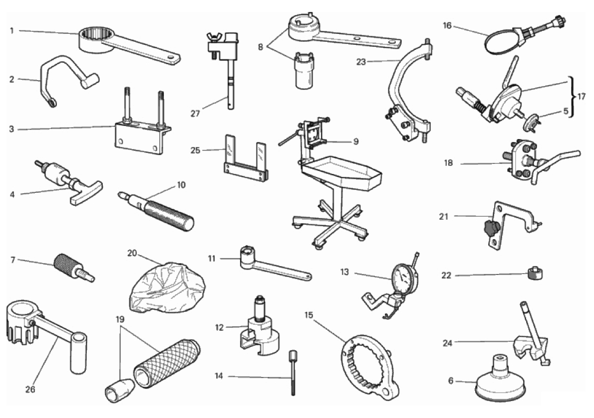 WORKSHOP SERVICE TOOLS, ENGINE 