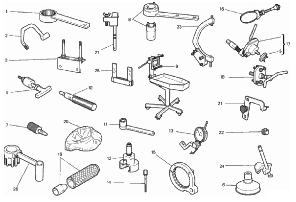 WORKSHOP SERVICE TOOLS, ENGINE