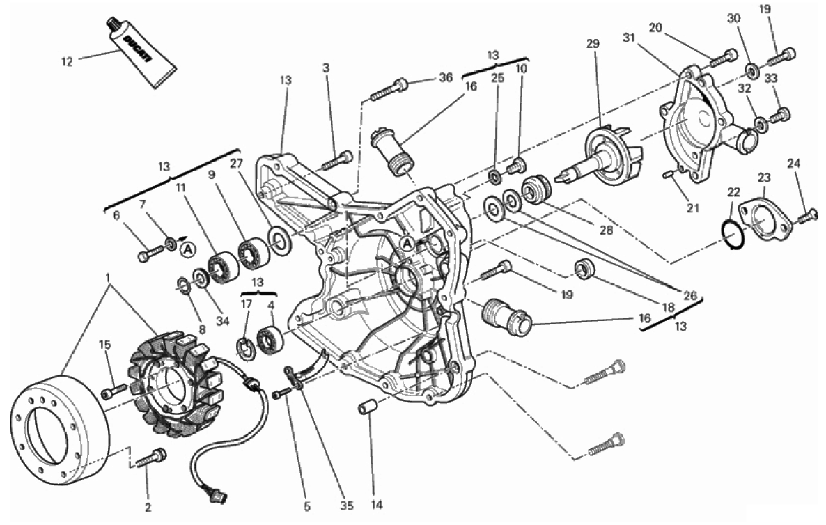 GENERATOR COVER - WATER PUMP 