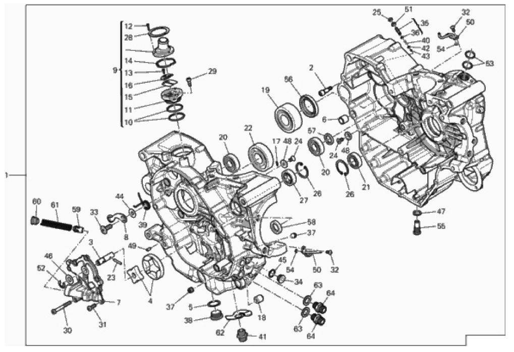 HALF-CRANKCASES PAIR 