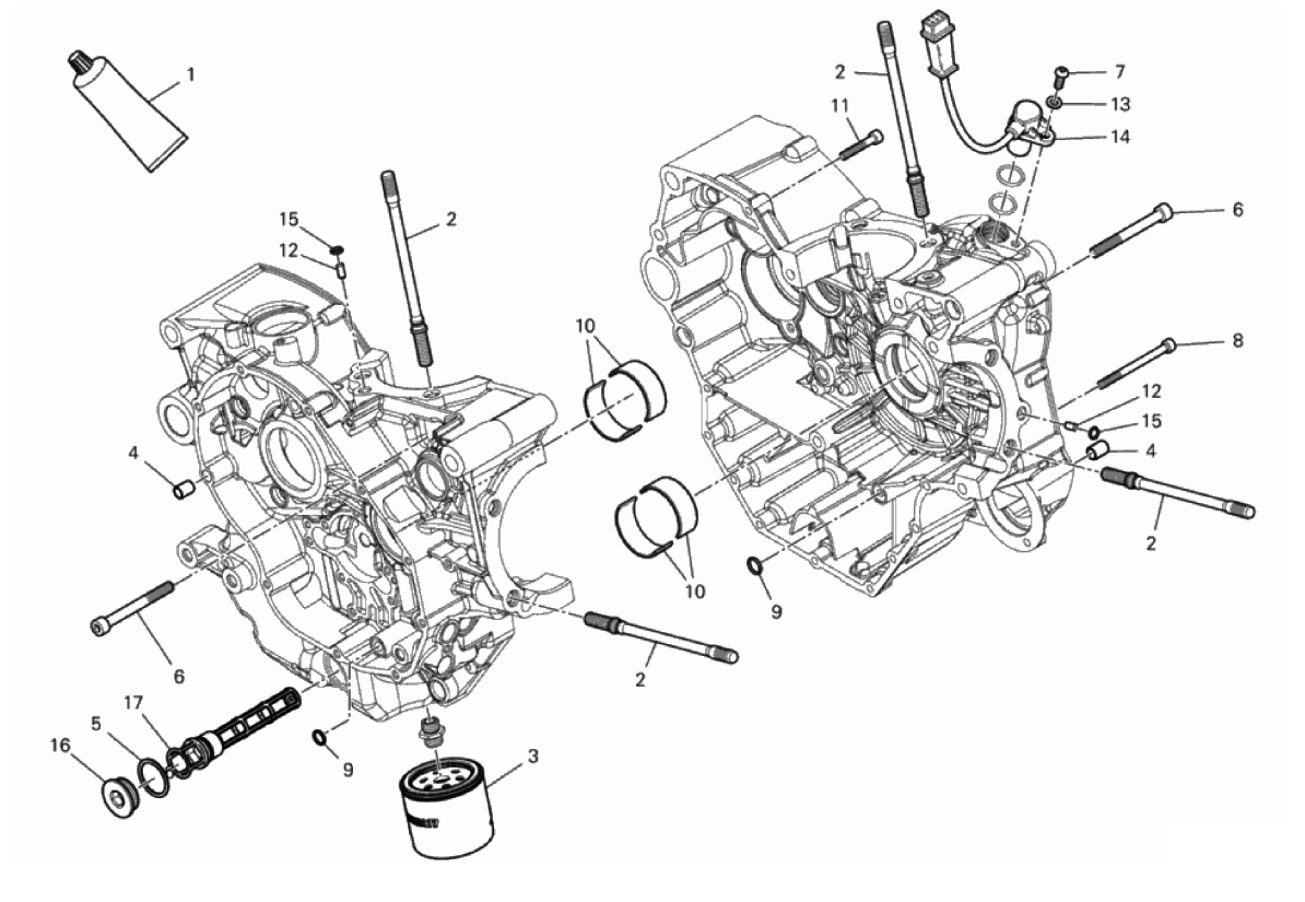 HALF-CRANKCASES PAIR 